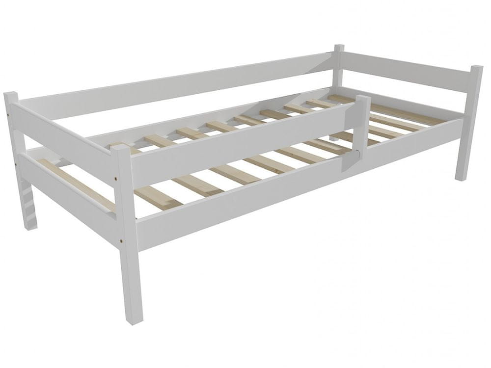 eoshop Detská posteľ DP 027 so zábranou (Rozmer: 80 x 200 cm, Farba dreva: farba biela)